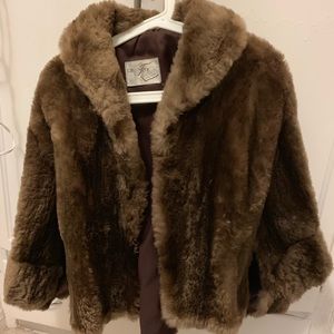 Vintage faux fur cape